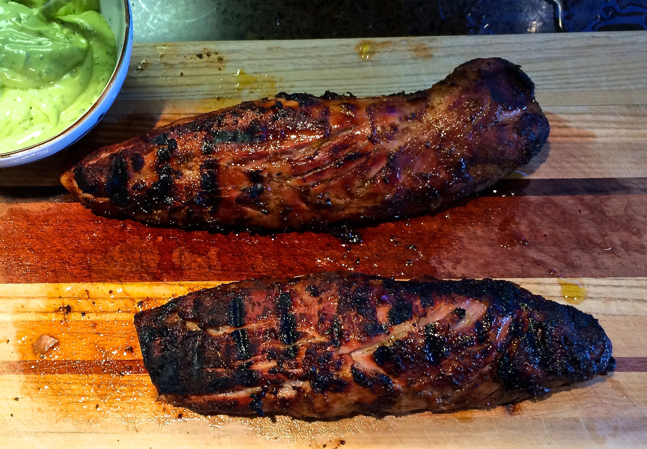 Grilled Whole Pork Loin
 try not to cry on my rainbow