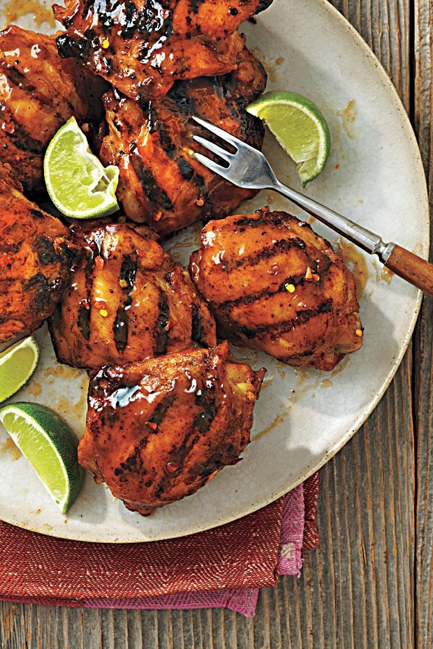 Grilling Chicken Thighs On Gas Grill
 Great Grill Idea Tequila Glazed Grilled Chicken Thighs