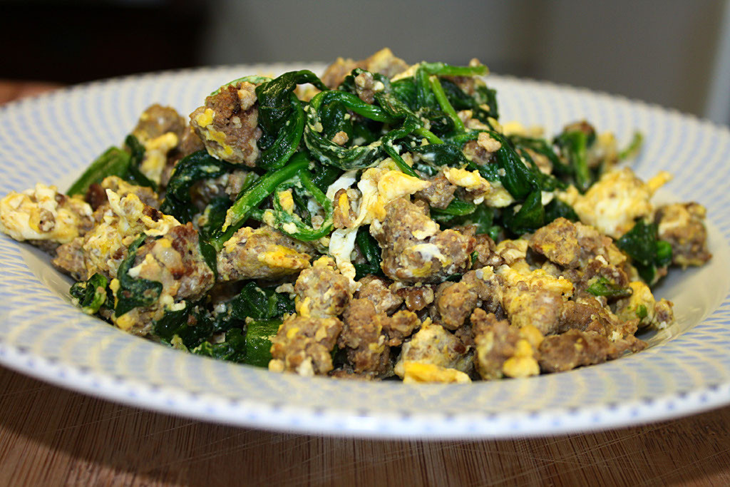 Ground Beef And Eggs
 Food Vangelist Spinach Ground Beef Breakfast Scramble