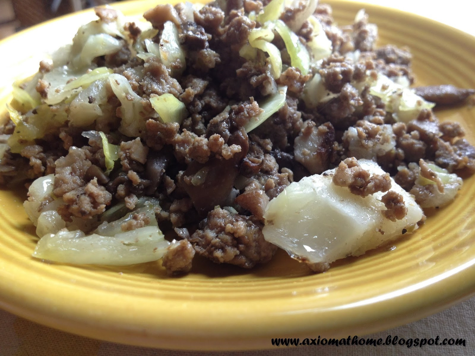 Ground Beef Cabbage
 Axiom At Home Ground Beef and Cabbage