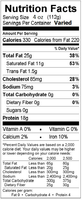 Ground Beef Calories
 Lean Bison Burger Nutrition Facts – Nutrition Ftempo