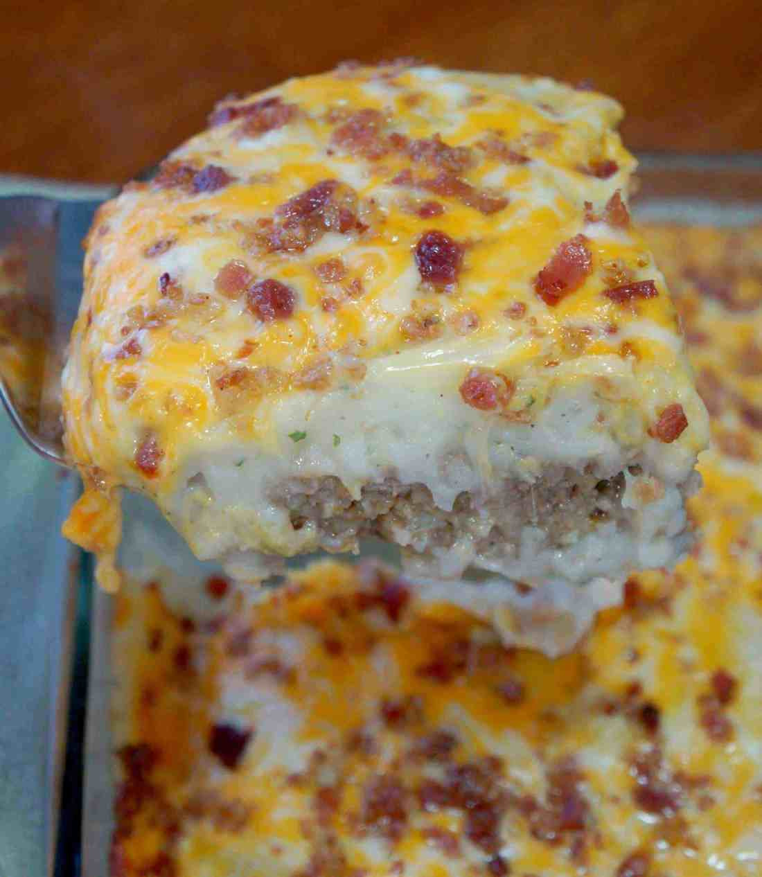 Ground Beef Casserole With Potatoes
 Loaded Potato Meatloaf Casserole This is Not Diet Food