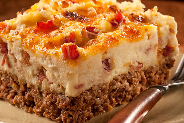 Ground Beef Casserole With Potatoes
 Cowboy Meatloaf and Potato Casserole Kraft Recipes