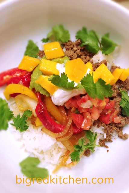 Ground Beef Fajitas
 bud healthy ground beef fajita bowls