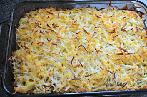 Ground Beef Hash Brown Casserole
 Hashbrown Hamburger Casserole with Veggies and Cheese