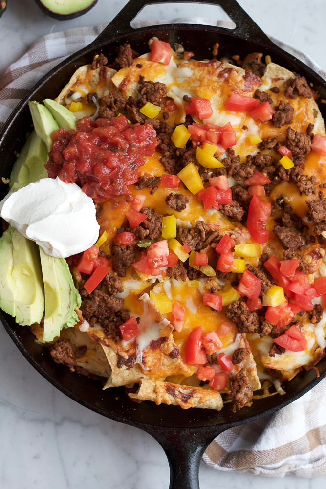 Ground Beef Nachos
 Skillet Nachos • Hip Foo Mom