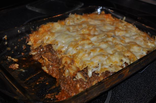 Ground Beef Pasta Casserole
 Cheesy Layered Ground Beef And Pasta Casserole Recipe