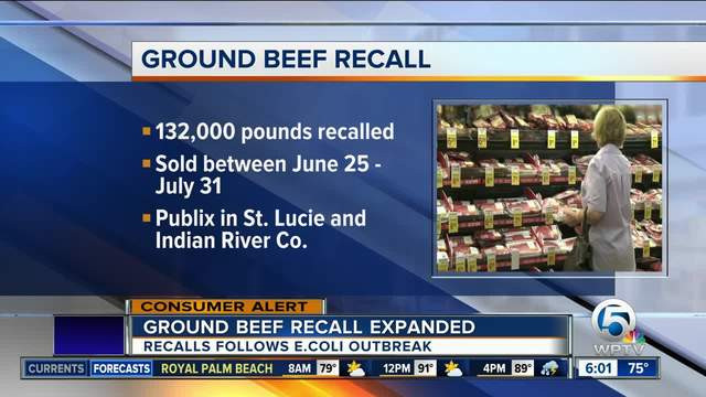 Ground Beef Recall
 Recall issued for ground beef products due to E coli