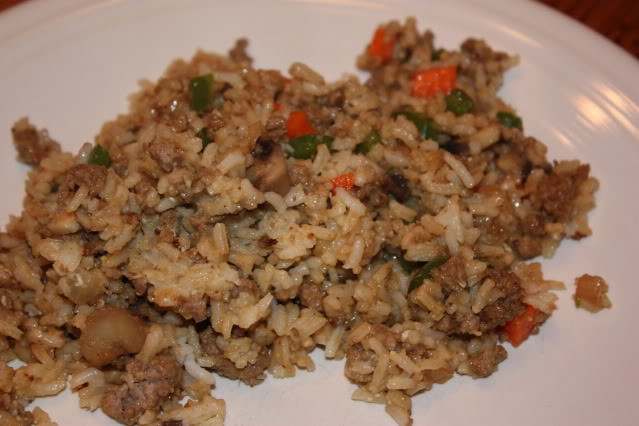 Ground Beef Rice
 ground beef fried rice