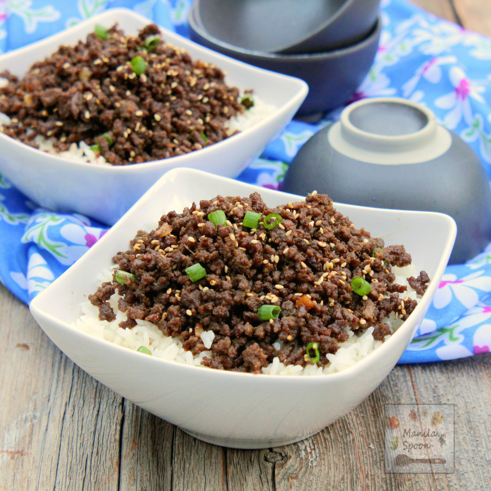 Ground Beef Rice
 Korean Ground Beef over Rice