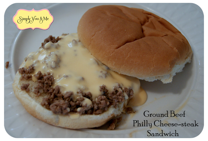 Ground Beef Sandwich
 Simply You and Me Ground Beef Philly Cheesesteak Sandwiches