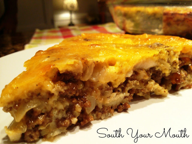 Ground Beef Shepherd'S Pie
 South Your Mouth Cheeseburger Pie