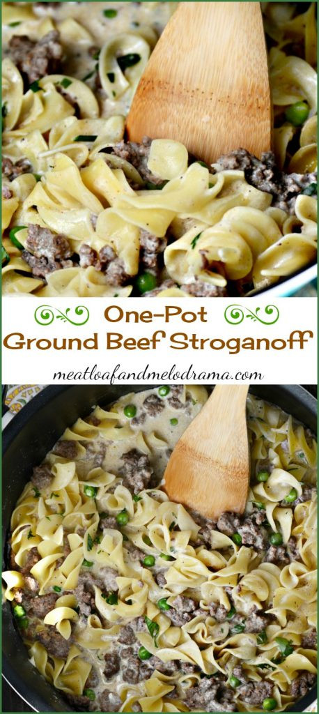 Ground Beef Stroganoff Recipe
 e Pot Ground Beef Stroganoff Meatloaf and Melodrama