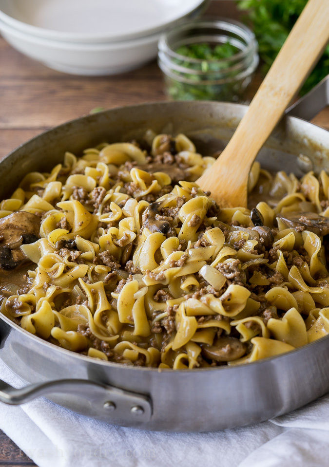 Ground Beef Stroganoff Recipe
 e Skillet Ground Beef Stroganoff I Wash You Dry