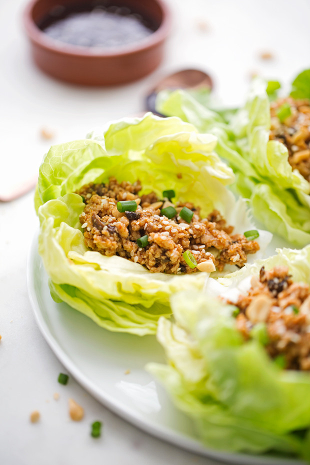 Ground Chicken Lettuce Wraps
 easy ground chicken lettuce wraps