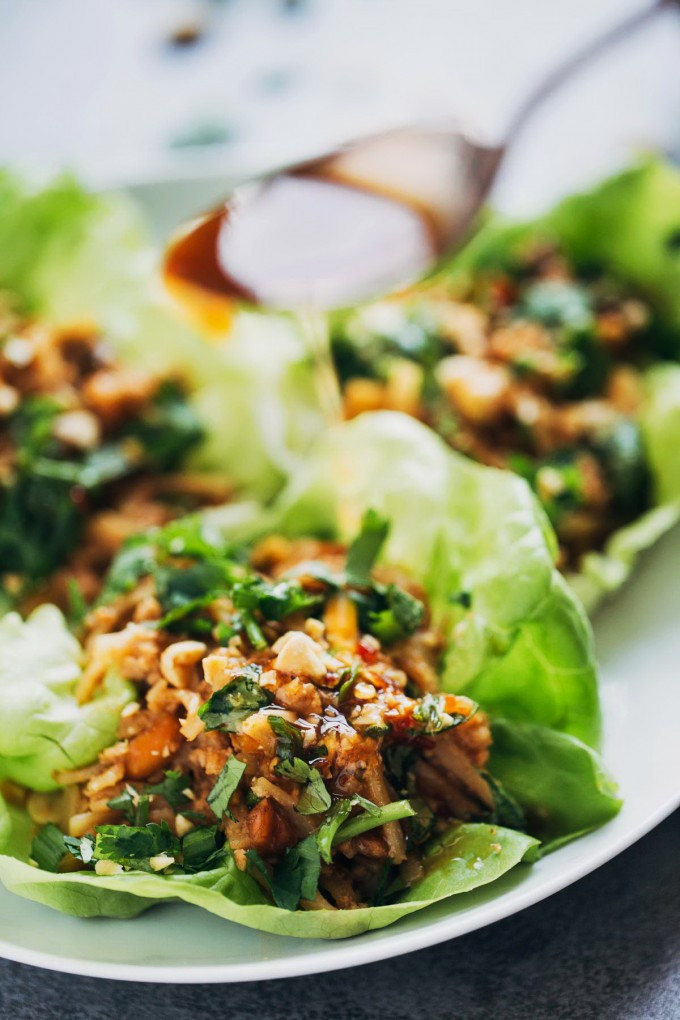 Ground Chicken Lettuce Wraps
 Peanut Chicken Lettuce Wrap & Ginger Sauce – Healthy