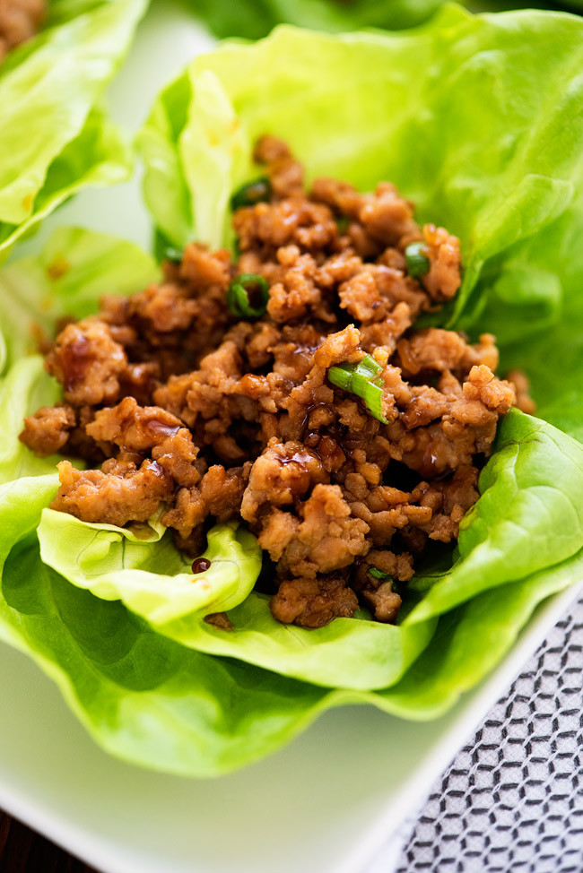 Ground Chicken Lettuce Wraps
 easy ground chicken lettuce wraps