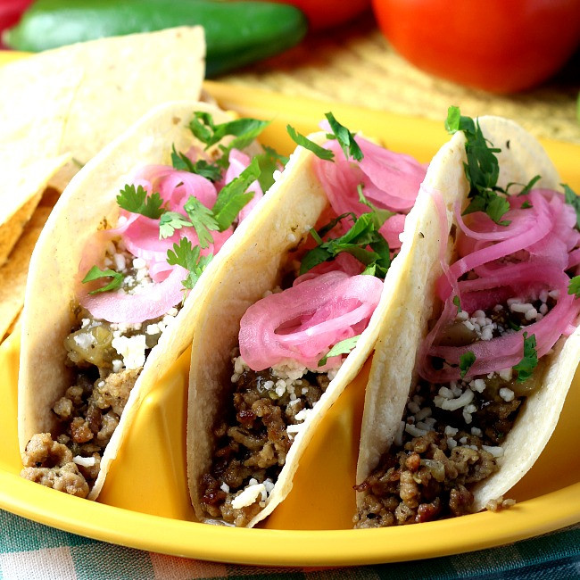 Ground Pork Tacos
 Ground Pork Carnitas Tacos