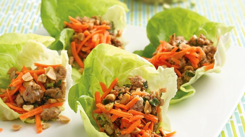 Ground Turkey Lettuce Wraps
 Thai Turkey Lettuce Wraps recipe from Betty Crocker