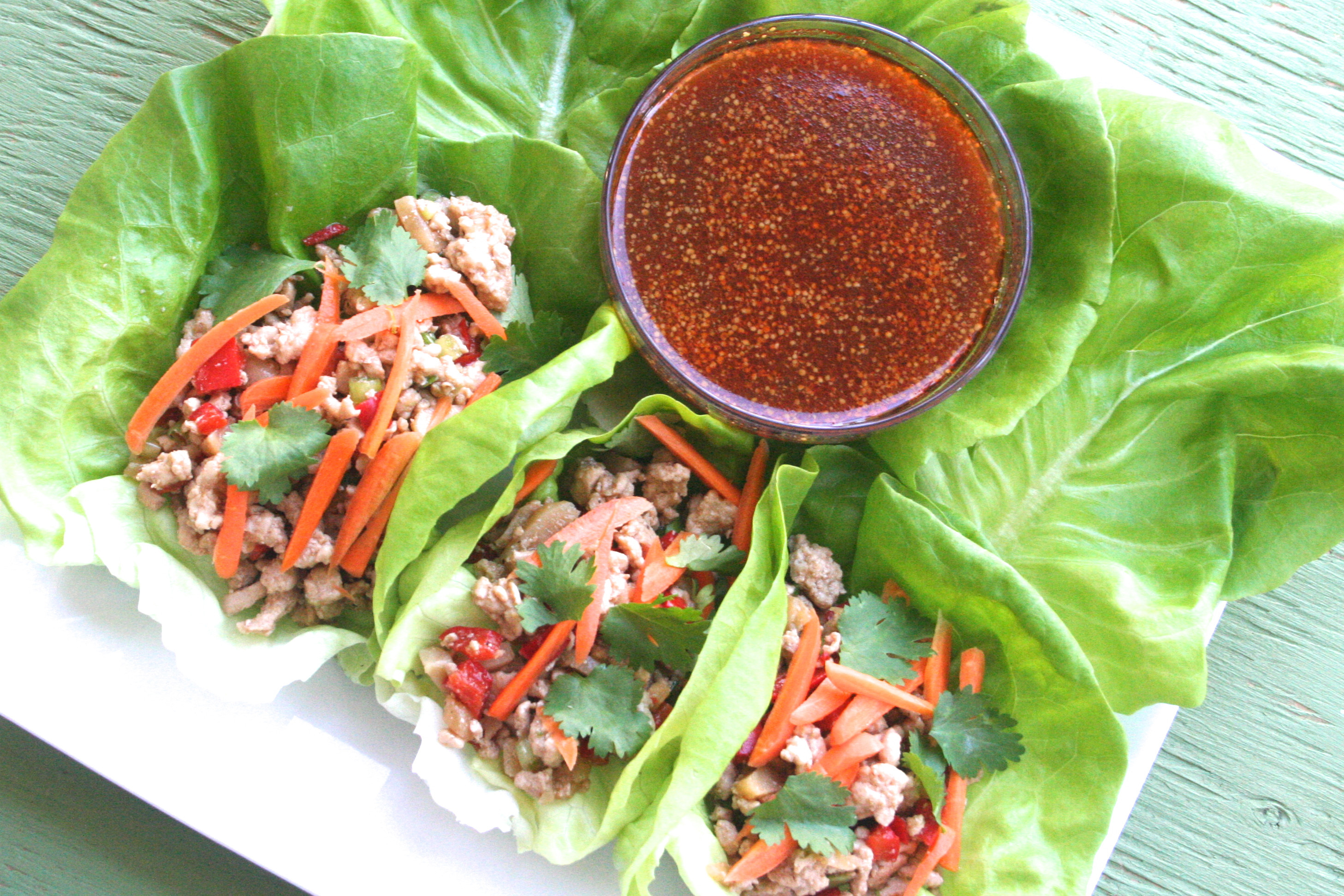 Ground Turkey Lettuce Wraps
 lettuce eat [ground turkey lettuce wraps w spicy