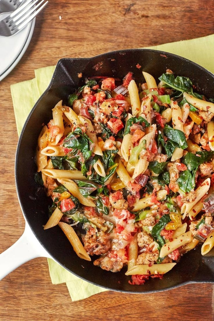 Ground Turkey Meat Recipies
 Turkey and Greens Skillet Pasta Recipe