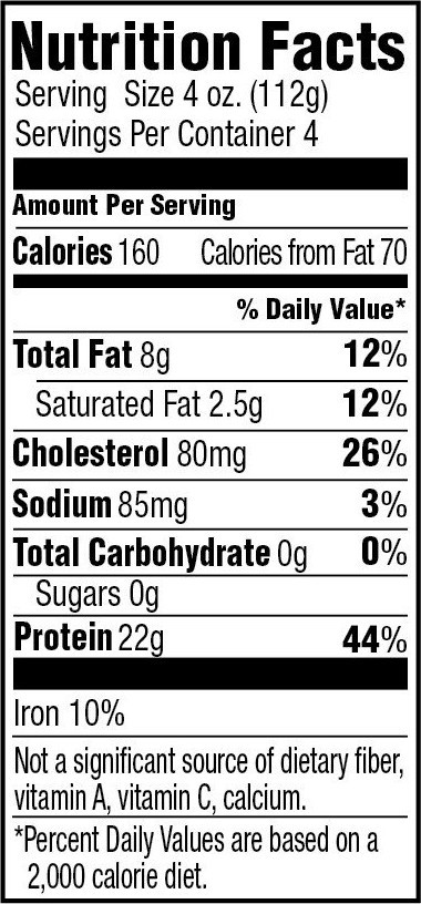 Ground Turkey Nutrition Facts
 Lean Turkey