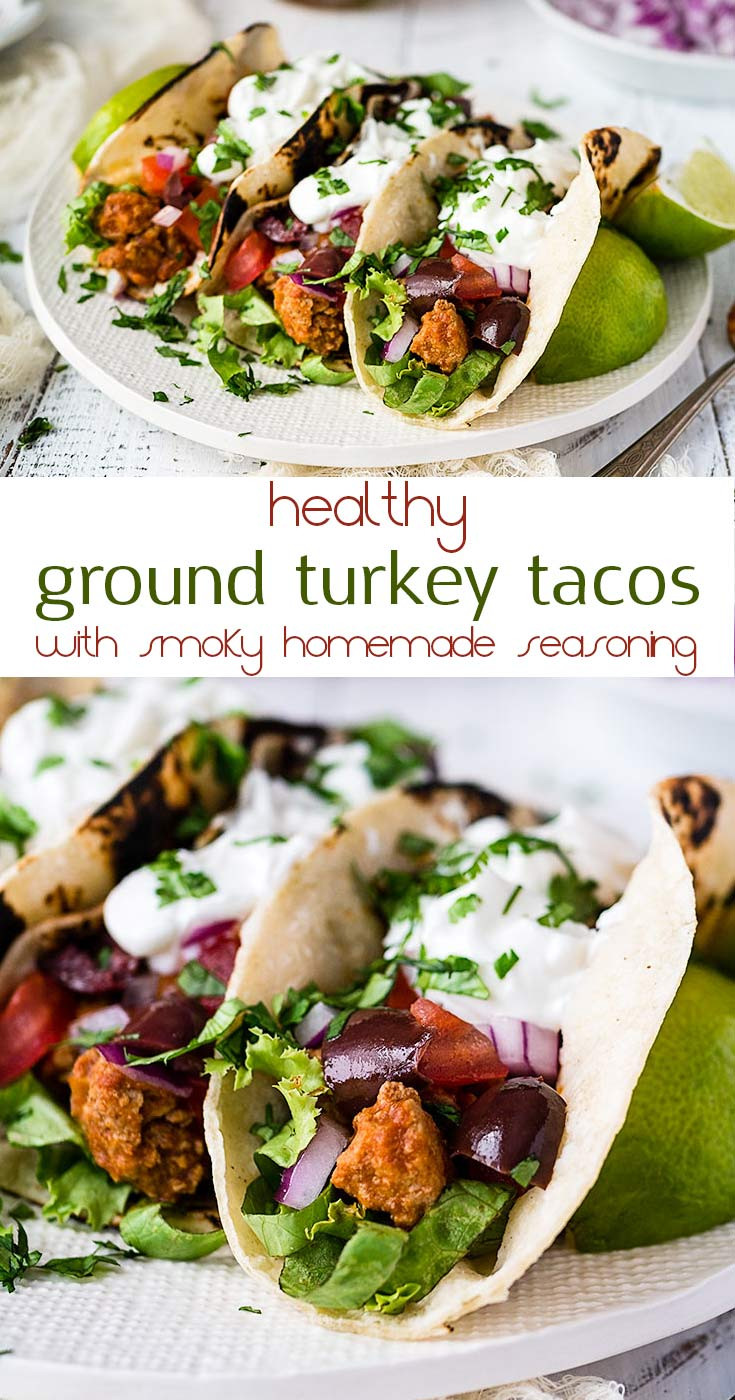 Ground Turkey Taco Recipe
 healthy ground turkey taco recipe long pin Mid Life