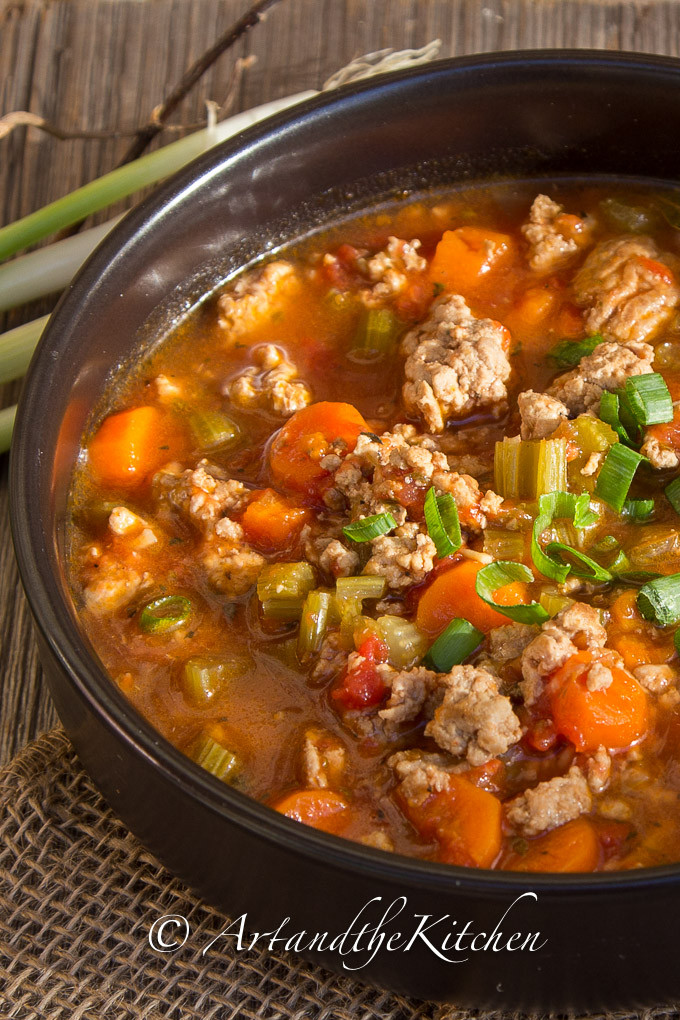 Ground Turkey Temp
 Italian Turkey Burger Soup