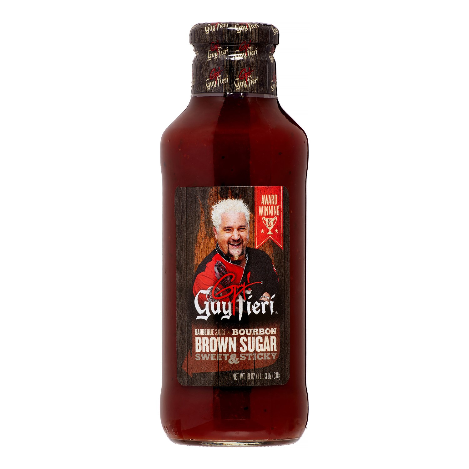 Guy Fieri Bbq Sauce
 Guy Fieri BBQ Sauce Brown Sugar Bourbon 19 Oz