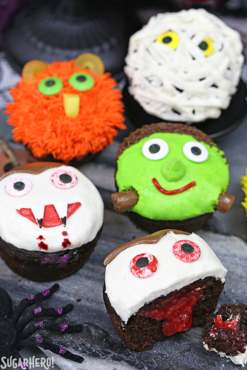 Halloween Cupcakes Images
 Stuffed Halloween Cupcakes SugarHero