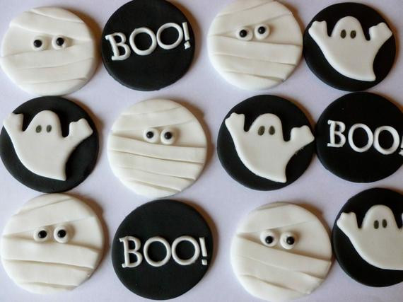 Halloween Cupcakes Toppers
 Edible Fondant Halloween Cupcake Toppers 4 of by