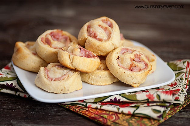 Ham And Cheese Crescent Rolls Appetizers
 Ham and Cheese Pinwheels — Buns In My Oven