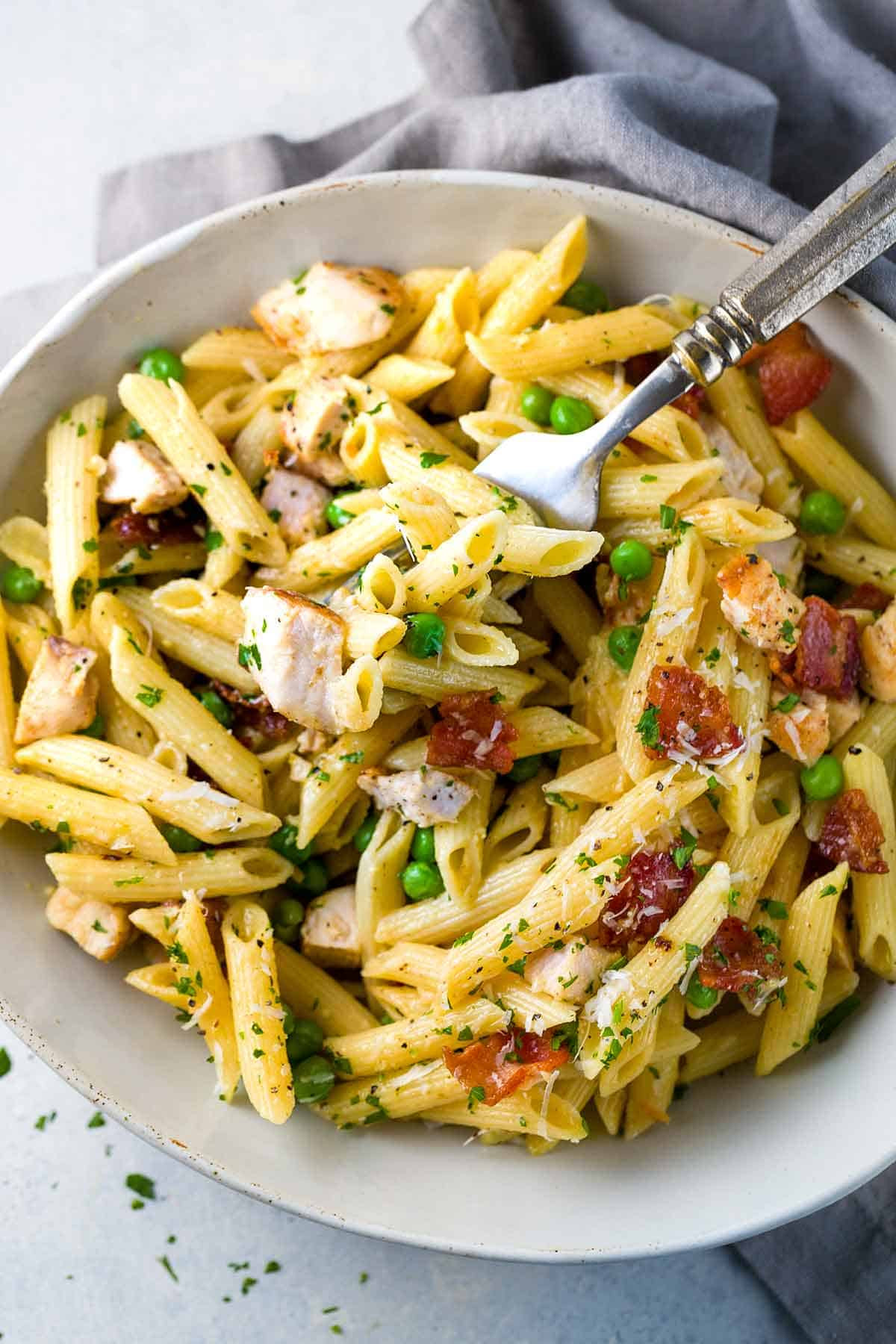 Ham And Pasta Recipes
 e Pan Chicken Carbonara with Penne Pasta