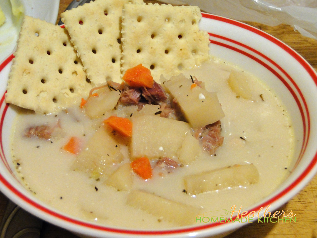 Ham And Potato Soup
 Crock Pot Ham & Potato Soup Heather s Homemade Kitchen