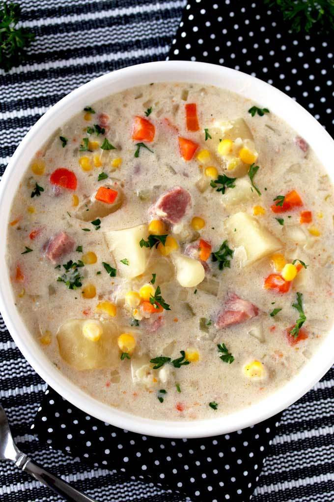 Ham And Potato Soup
 Creamy Slow Cooker Ham and Potato Soup