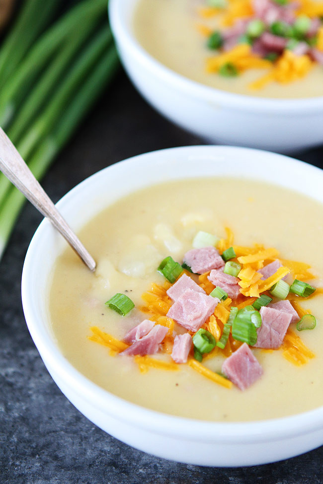 Ham And Potato Soup
 Cheesy Ham and Potato Soup Recipe TheDirtyGyro