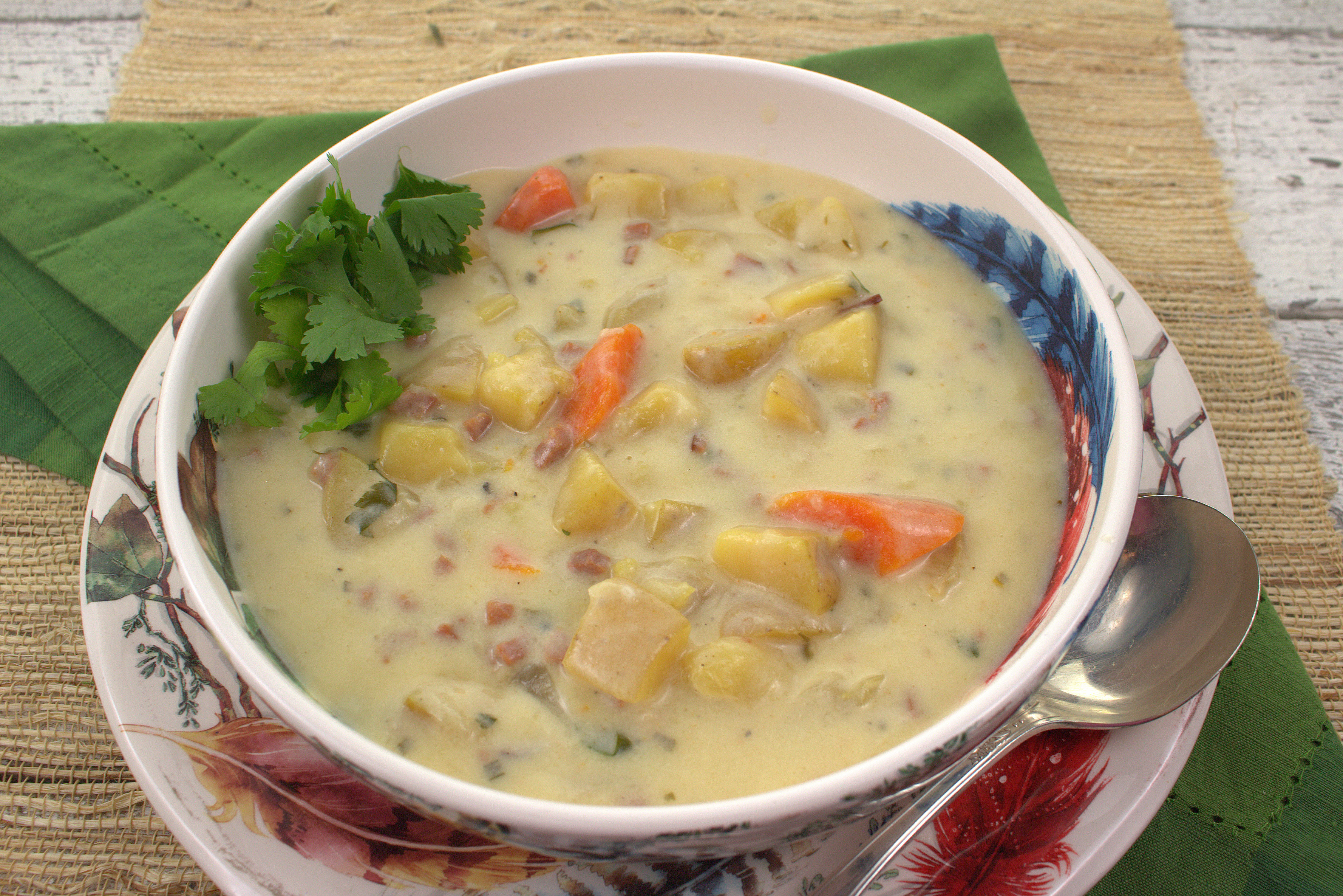 Ham And Potato Soup
 Slow Cooker Ham Potato and Cheddar Soup for Crocktober