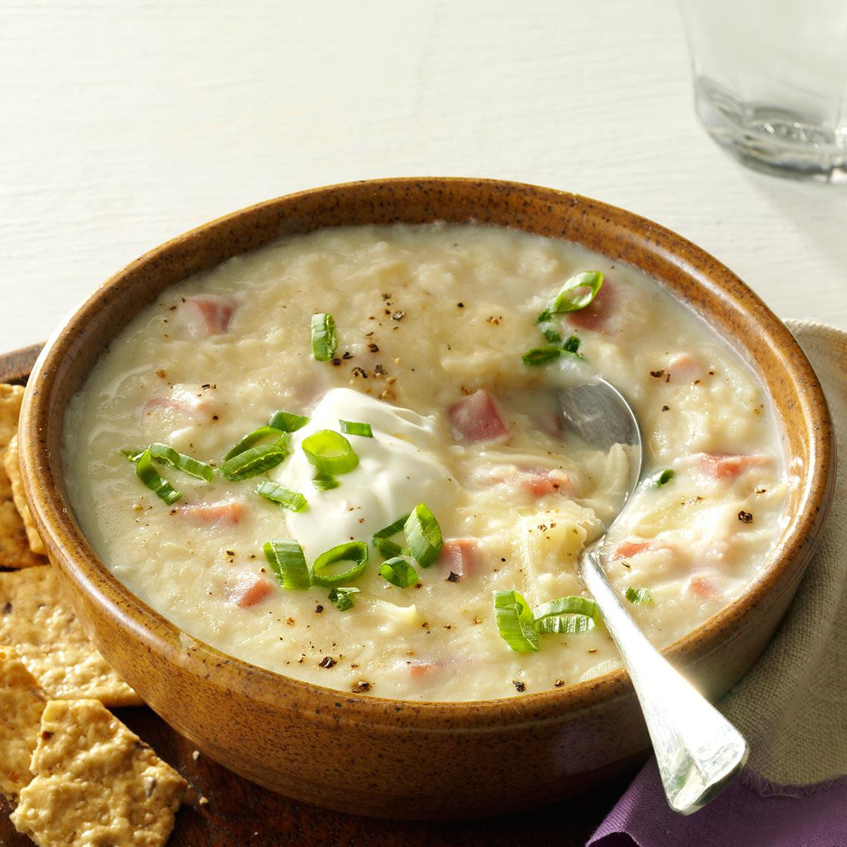 Ham And Potato Soup
 Slow Cooker Potato & Ham Soup Recipe