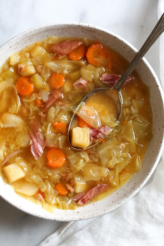 Ham Bone Potato Soup
 Leftover Ham Bone Soup with Potatoes and Cabbage