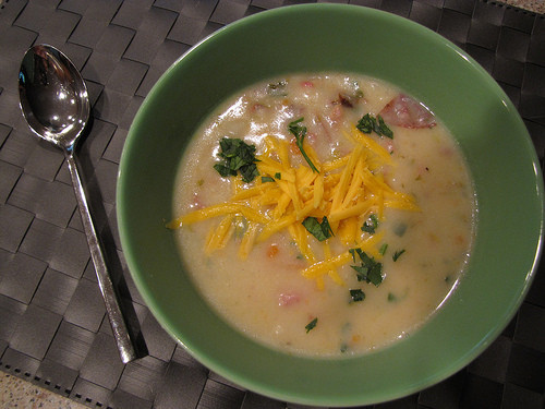 Ham Bone Potato Soup
 Ham & Potato Soup Idiot s Kitchen