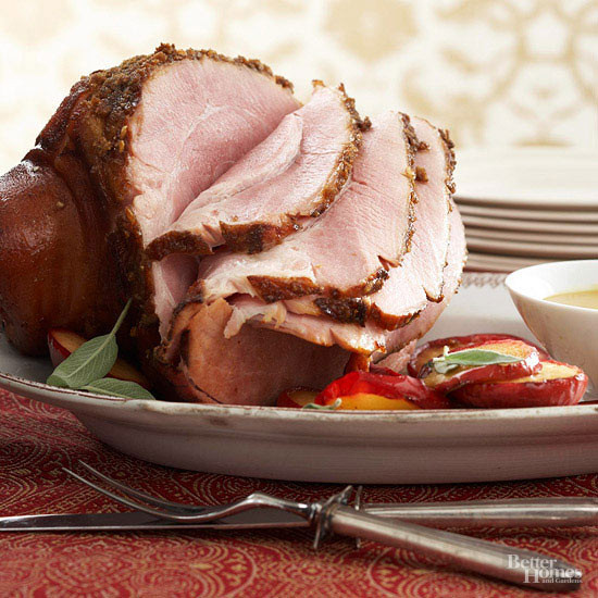 Ham Christmas Dinner
 Spice Rubbed Ham with Apple Maple Sauce