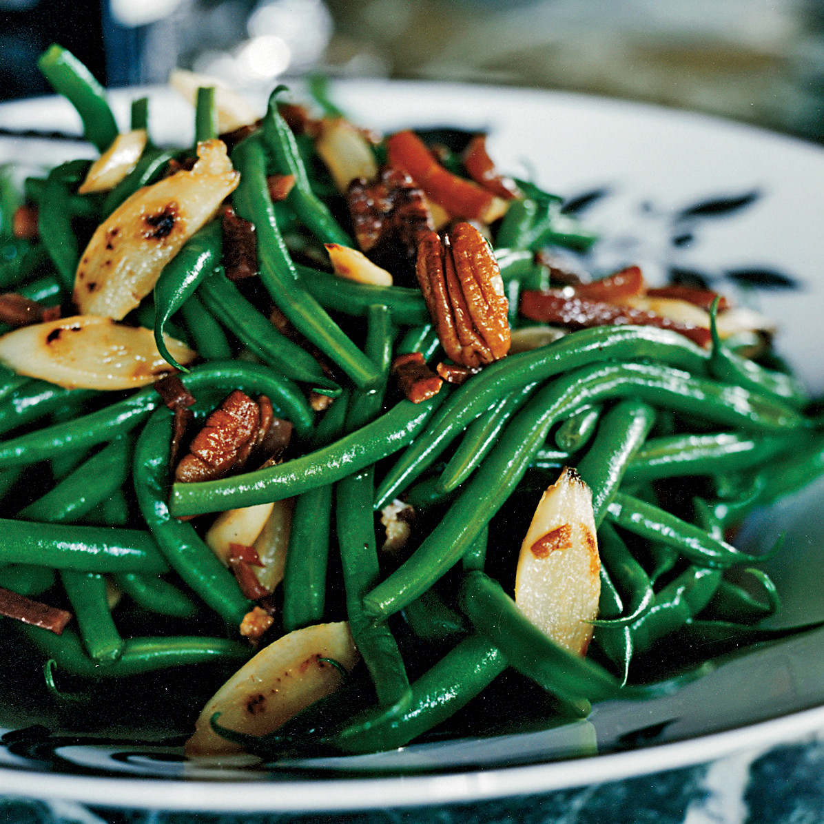 Ham Dinner Side Dishes Food Network
 Green Beans and Salsify with Country Ham and Pecans Recipe