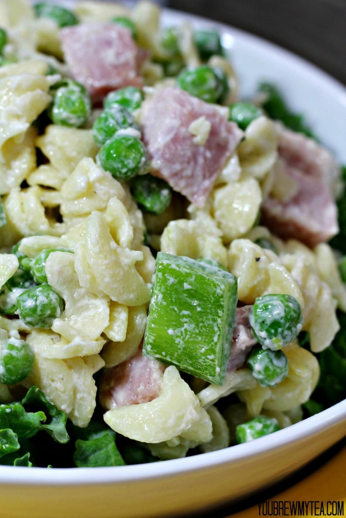 Ham Pasta Salad
 green pea and ham salad