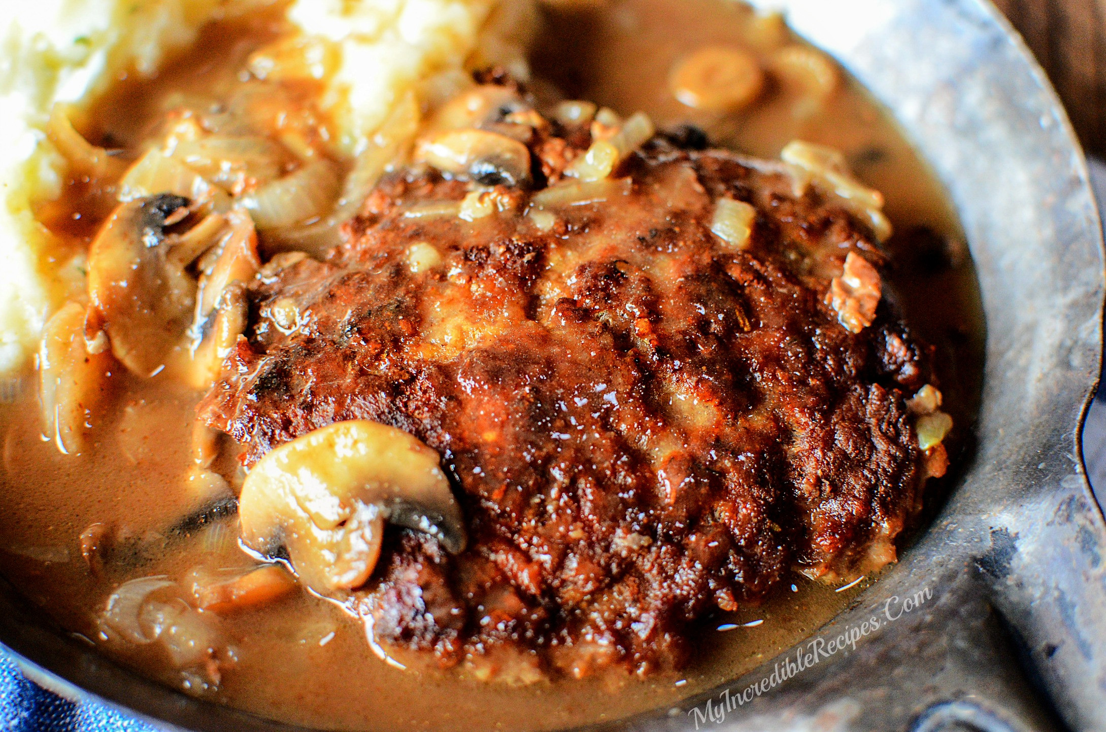 Hamburger Steak With Mushroom Gravy
 Southern Hamburger Steaks with ion Mushroom Gravy