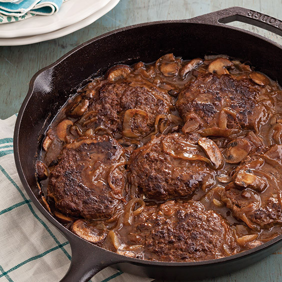 Hamburger Steak With Mushroom Gravy
 Hamburger Steak with Mushroom ion Gravy Paula Deen