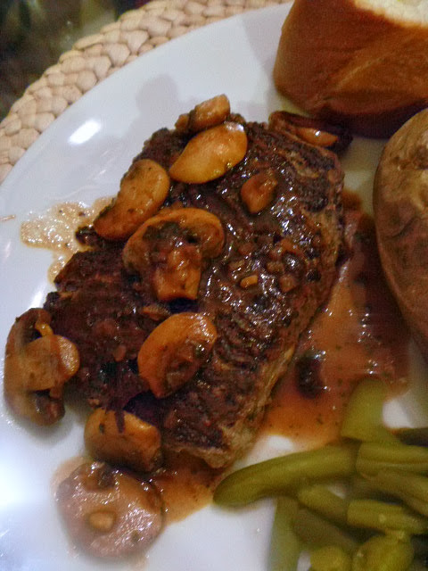 Hamburger Steak With Mushroom Gravy
 Slice of Southern Hamburger Steaks with Mushroom Gravy