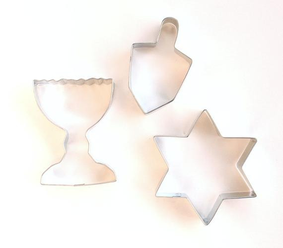 Hanukkah Cookies Cutters
 Hanukkah Cookie Cutter Set 3 cookie cutters by sweetestelle