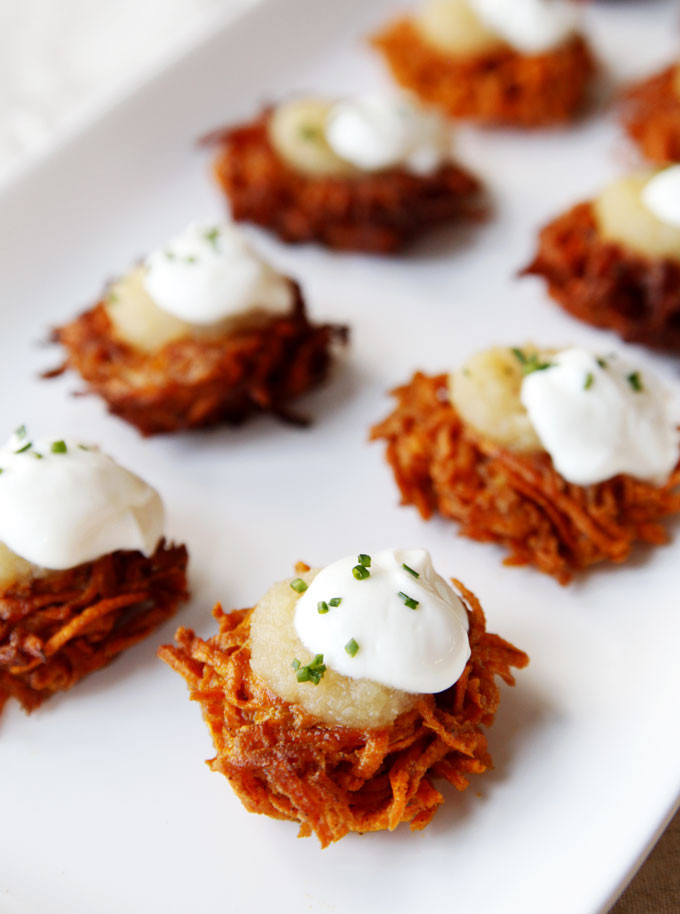 Hanukkah Potato Latkes
 Spiced Sweet Potato Latkes