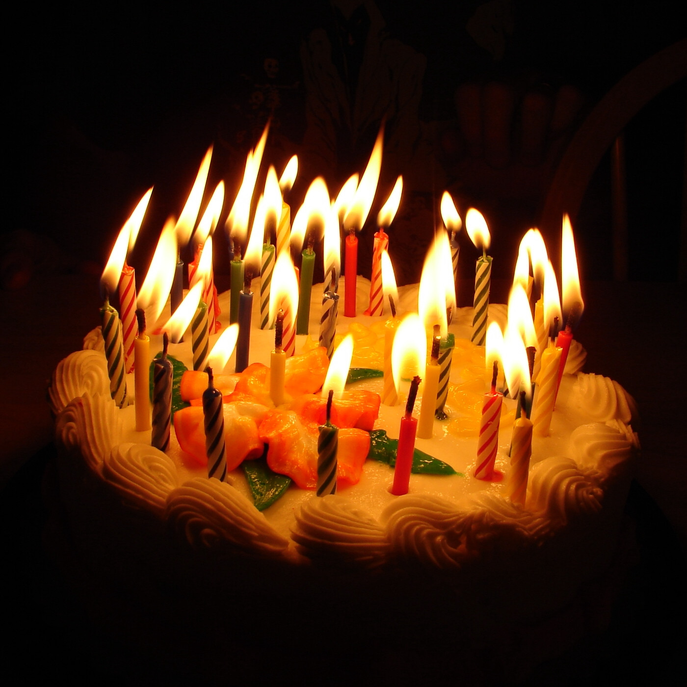 Happy Birthday Cake With Candles
 Birthday cake with lots of candles photo and pictures