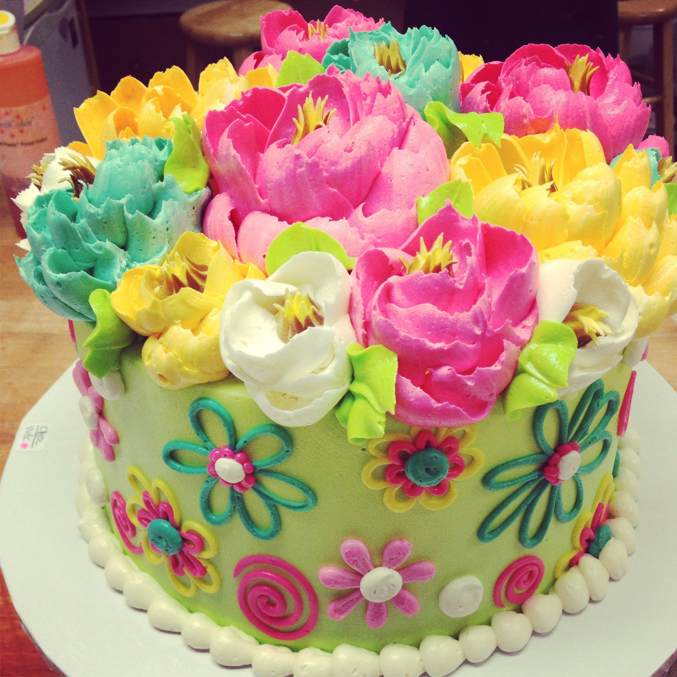 Happy Birthday Flowers And Cake
 Happy Birthday Flower And Cake